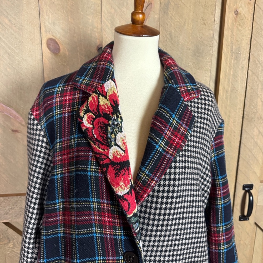 Semicouture Claudette patchwork wool blend coat S… - image 5